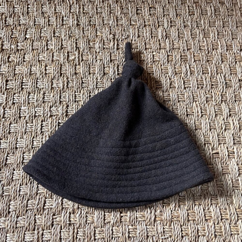 Vintage 90's Amy Downs cashmere blend knotted hat in brown - Picture 3 of 5